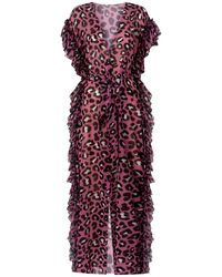 Nur Karaata - Joali Ruffle Leo Cover Up - Lyst