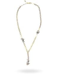 LINYA JEWELLERY - Grez Pearl Long Chain Lariat Necklace - Lyst