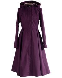 RainSisters - Waterproof Hooded Purple Coat In Ruby Purple - Lyst