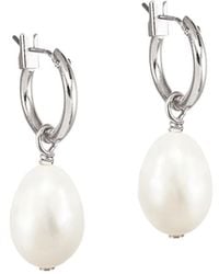 Biko Jewellery - Freshwater 2-In-1 Hoops - Lyst