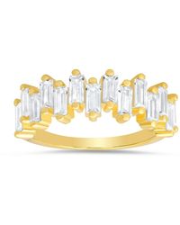 Kylie Harper - Abstract Baguette-Cut Diamond Cz Ring - Lyst