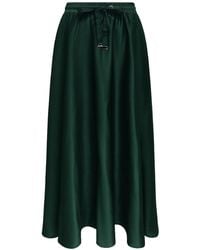 Roch Perel - Satin Midi Pulley Skirt - Lyst