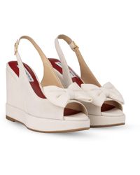 Rosamund Muir London - Rignana Soft Cream Velvet Wedges - Lyst