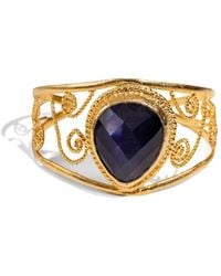 Ebru Jewelry - Vintage Cat Eye Chunky Cuff Bracelet - Lyst