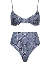 Playaluxe - Palermo High Waist Bikini Set Snake - Lyst