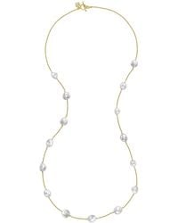Dower & Hall - Long Baroque Luna Pearl Chain Necklace - Lyst