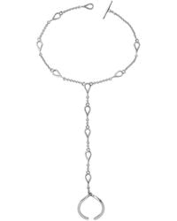 Lucy Quartermaine - Solid Sterling Petal Hand Chain - Lyst