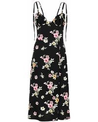 blonde gone rogue - Flower Power Midi Dress With Slit, Upcycled Viscose - Lyst