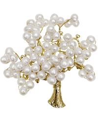 Farra - Handcrafted Freshwater Pearls Tree Brooch - Lyst