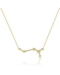 Genevieve Collection - Scorpio Zodiac Constellation Necklace 18K & Diamond - Lyst