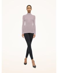 Wolford - Aurora Rib Net Top Long Sleeves, Femme, , Taille - Lyst