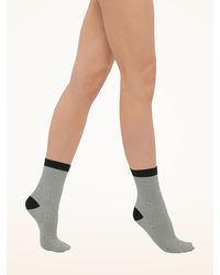 Wolford - The W Cotton Socks, Femme, /Ash, Taille - Lyst
