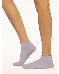 Wolford - Shiny Sneaker Socks, Femme, Mauve/, Taille - Lyst