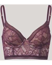 Wolford - Nets And Roses Crop Top Bra, Femme, , Taille - Lyst