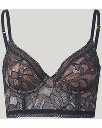 Wolford - Nets And Roses Crop Top Bra, Femme, , Taille - Lyst