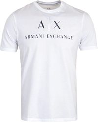armani exchange t shirts white