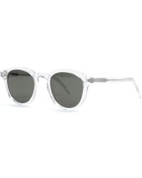 Monokel Nelson Green Solid Lens Sunglasses - Grey