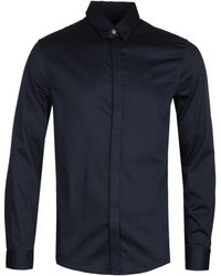 armani exchange navy blue shirt