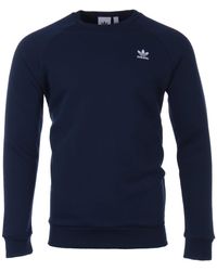 adidas Originals Itasca Crew Neck Sweatshirt in Navy (Blue) for Men | Lyst