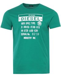 DIESEL T-diego Only The Brave Spec T-shirt - Grey