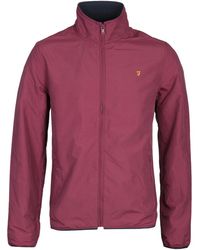 Farah Talbot Lightweight Burgundy Jacket - Multicolour