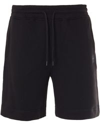 BOSS by HUGO BOSS Logo Patch Sustainable Sweat Shorts - Black