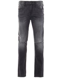 True Religion Rocco Renegade Relaxed Skinny Jeans - Gray