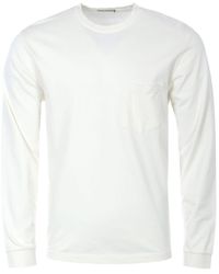 Nudie Jeans Rudi Long Sleeve Pocket T-shirt - White