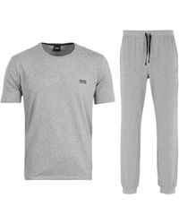 BOSS by HUGO BOSS Bodywear T-shirt & sweatpants Loungewear Set - Grey