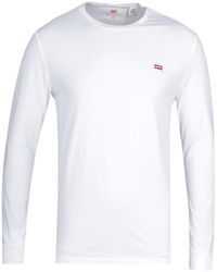 levis white long sleeve t shirt