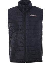 Mens Clothing Jackets Waistcoats and gilets Napapijri Synthetic Acalmar Recycled Quilted Gilet in Blue for Men 