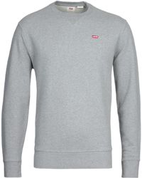 Levi's Cotton Levi's Original Icon Crew Neck Marl Sweatshirt in Grey (Gray)  for Men - Lyst