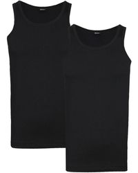 BOSS HUGO BOSS Mens 2-Pack Cotton Stretch Tank Top