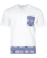 White Mountaineering Contrast Aztec Pocket T-shirt - White