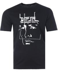DIESEL T-just J14 Graphic Print T-shirt - Black