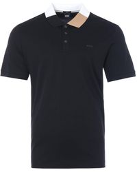 BOSS by HUGO BOSS Phillipson Cotton Jersey Slim Fit Polo Shirt - Black