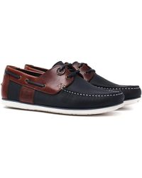 barbour capstan boat shoes navy