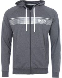 boss bodywear full zip sweatshirt black