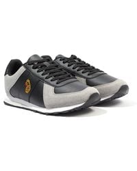 Luke 1977 Fach Suede Low Top Trainers - Black
