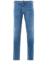Emporio Armani Denim J20 Extra Slim Fit Mid Wash Distressed Jeans in Blue  for Men - Lyst