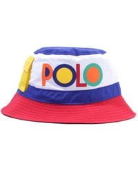 Polo Ralph Lauren Reversible Color Block Bucket Hat - Blue