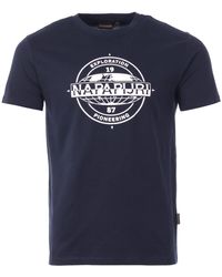M kein Etikett blau #0d50416 Napapijri Napapijri T-Shirt Herren Oberteil Shirt Gr 