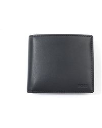 BOSS by HUGO BOSS Leather Navy Signature 4cc Coin Wallet in Blue for Men -  Lyst