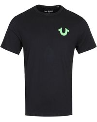 True Religion Neon Logo Black T-shirt