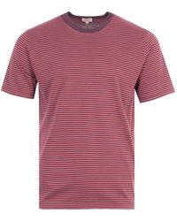 Armor Lux Heritage Stripe Organic Cotton T-shirt - Red