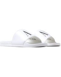 white armani slides