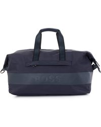 BOSS by HUGO BOSS Magnified Recycled Nylon Holdall Bag - Blue