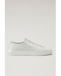 Woolrich - Cloud Court Sneakers In Tumbled Leather - Lyst