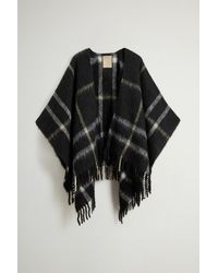 Woolrich - Mantel Van Alpaca- Mohair- En Wolmix Zwart Grootte - Lyst