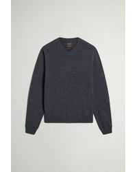 Woolrich - Jersey De Pura Lana Virgen Con Cuello De Pico Para Hombre Talla - Lyst